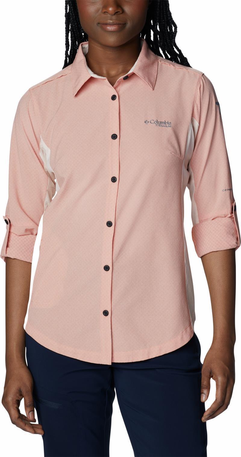 Titan Pass Irico LS Shirt - Womens - Peach Blossom / Heather 3