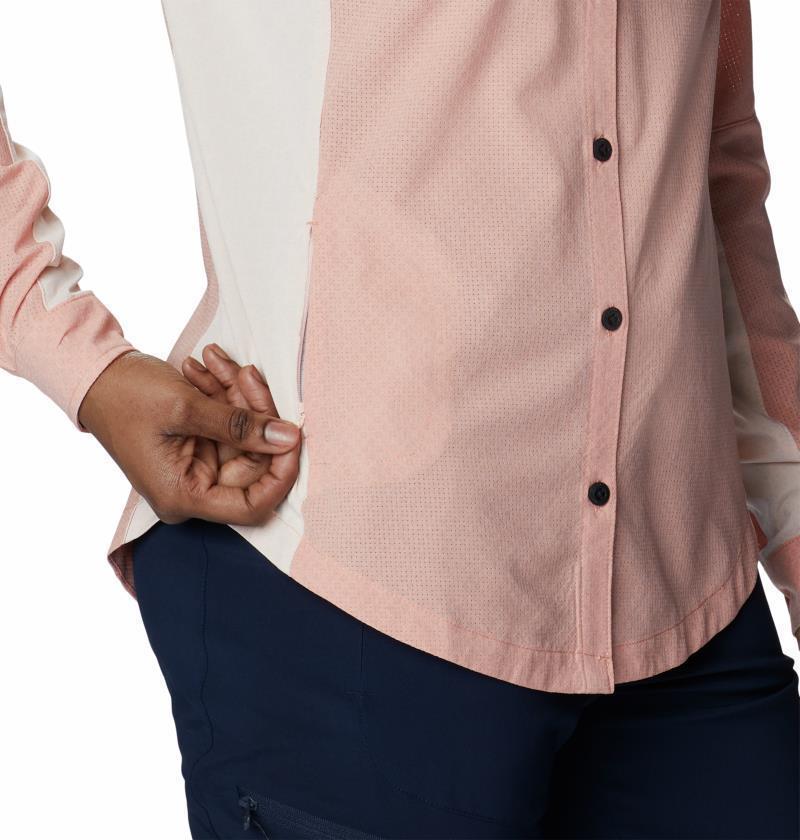 Titan Pass Irico LS Shirt - Womens - Peach Blossom / Heather 4