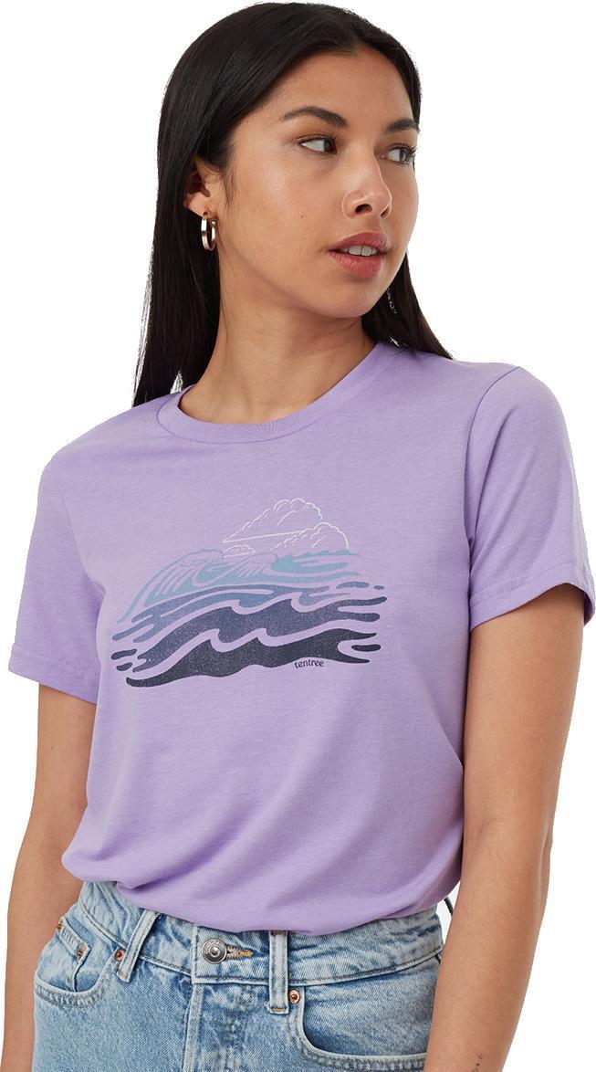 Waves T-Shirt - Womens - Viola / Plein Air 1