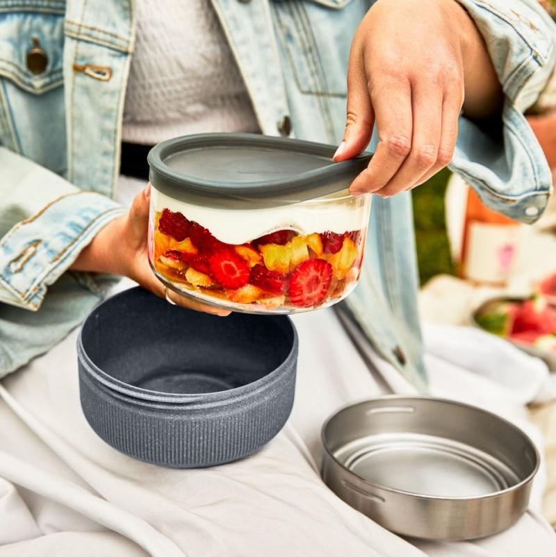 Glass Lunch Bowl 750ml - slate 1