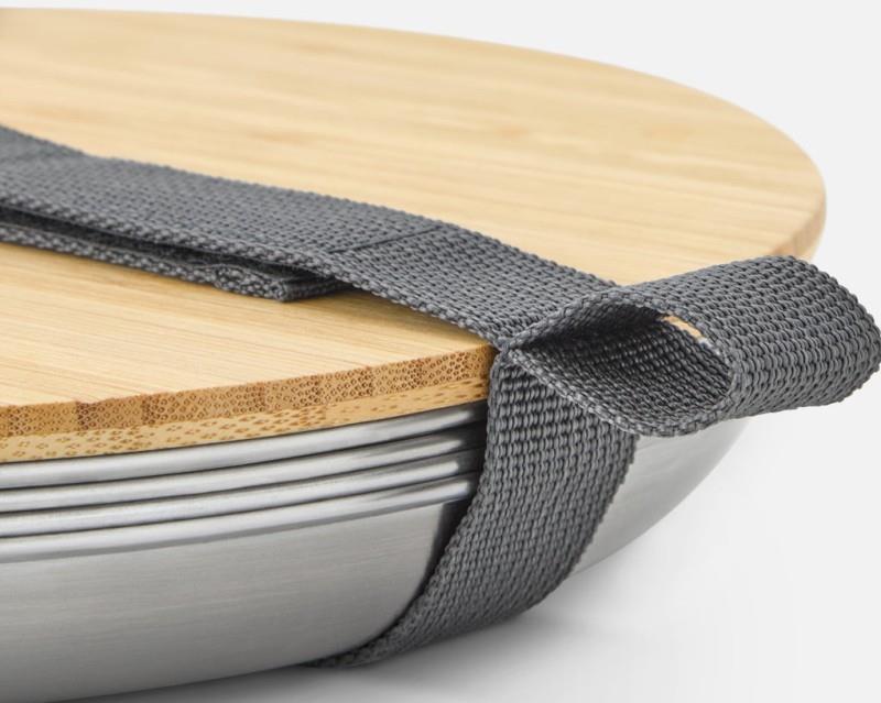 Stainless Steel Picnic Plates - Set of 4 - grey 1