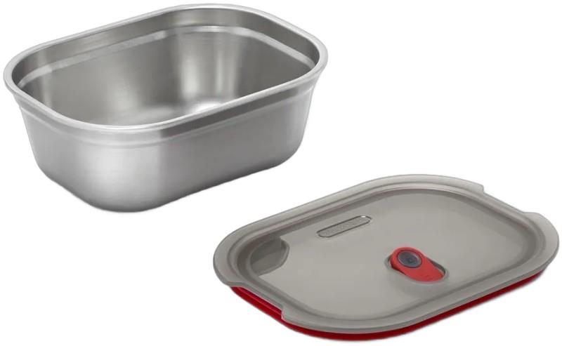 Steel Food Box - Large - grey / red 1