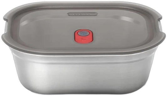 Steel Food Box - Medium - grey / red 1