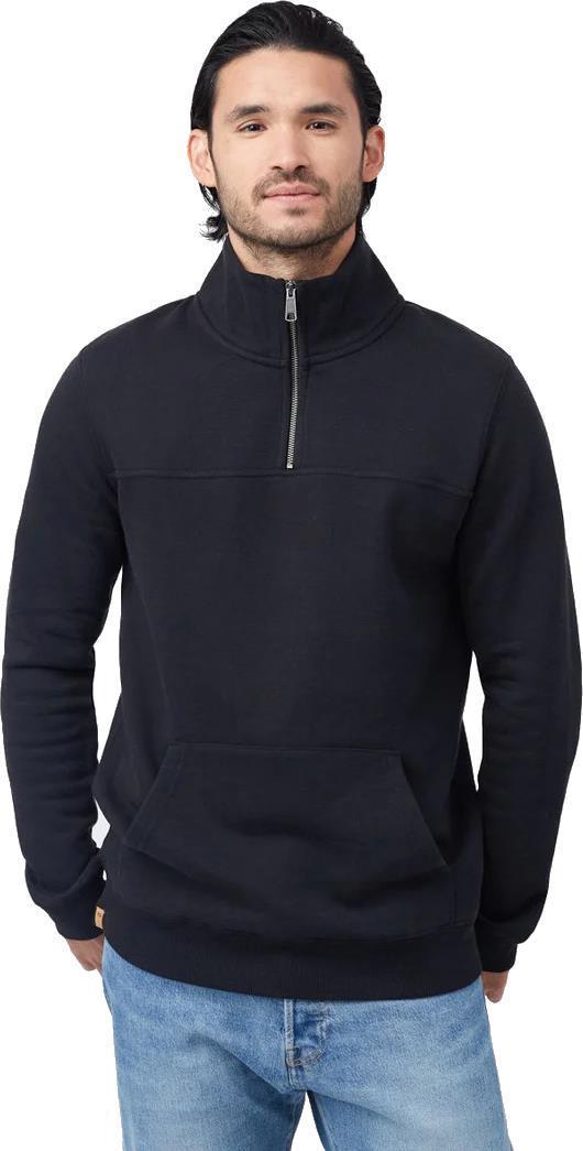 1/4 Zip Kangaroo Pocket Fleece - Mens - meteorite black 1