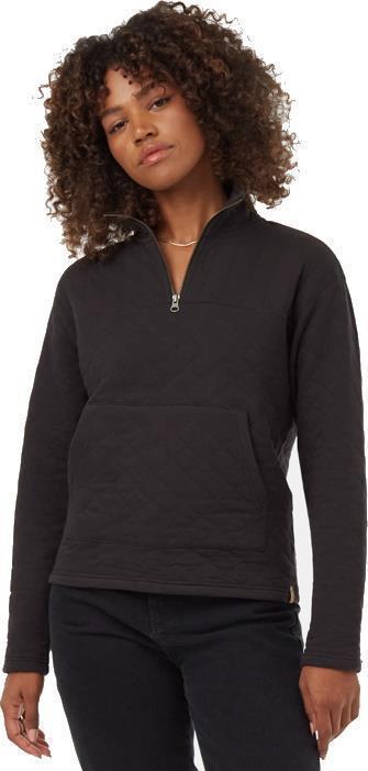 1/4 Zip Quilted Fleece - Womens - Meteorite Black 1