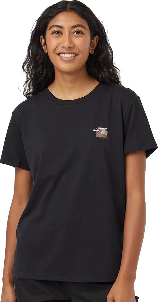 Abstract Ridge T-Shirt - Womens - meteorite black / stone grey 1