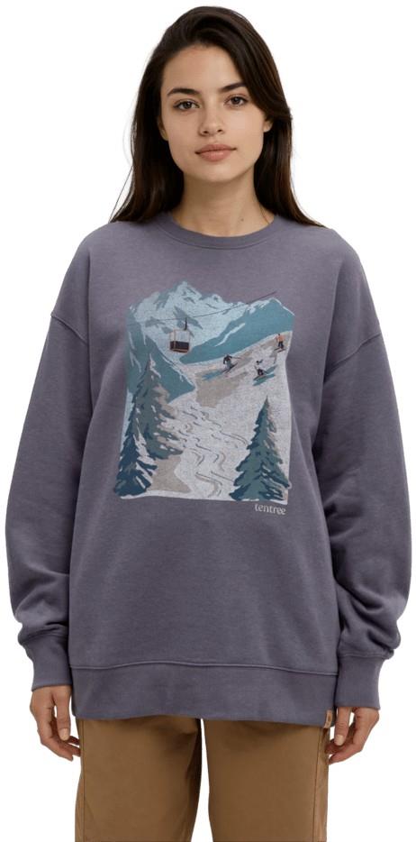 Alpine Oversized Crew - Womens - shadow / alpine blue 1