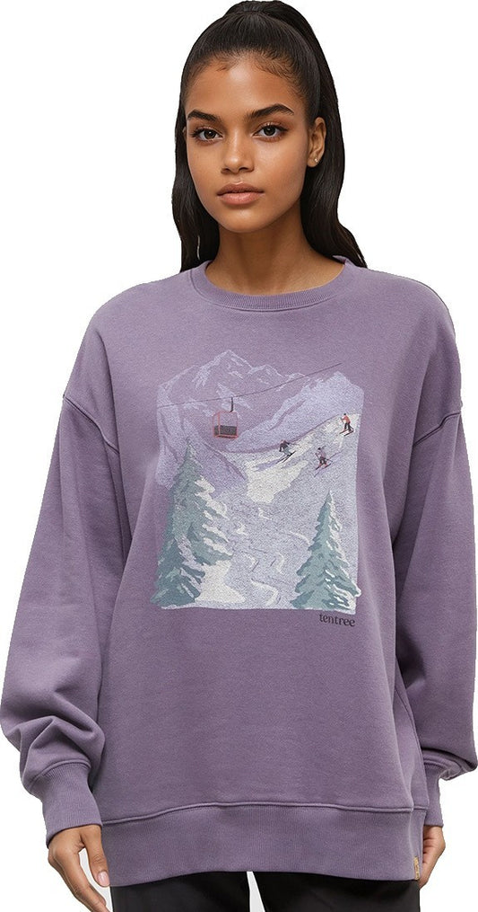 Alpine Oversized Crew - Womens - smokey violet / grey dawn 1