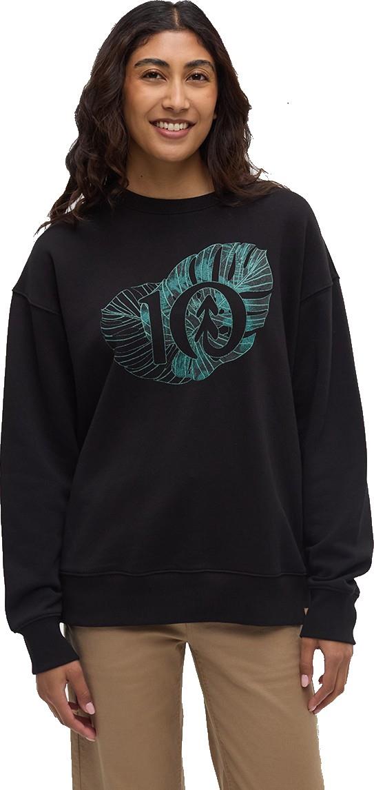 Amazon Greenery Relaxed Logo Crew - Womens - meteorite black / tidal teal 1