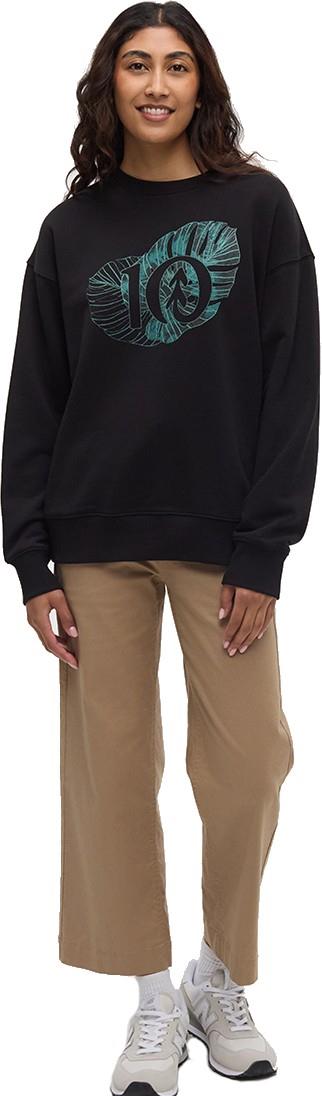 Amazon Greenery Relaxed Logo Crew - Womens - meteorite black / tidal teal 1