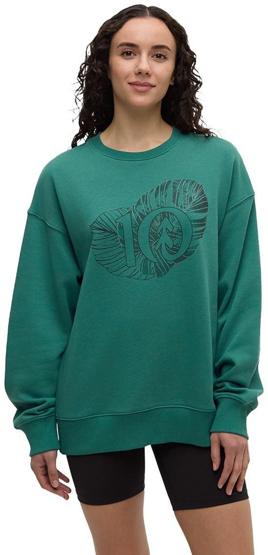 Amazon Greenery Relaxed Logo Crew - Womens - tidal teal / graphite 1