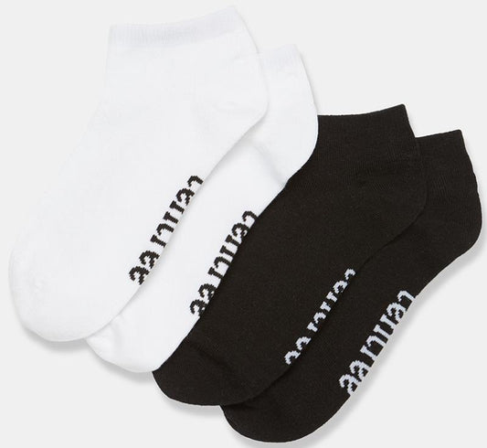 Ankle Socks - 2-Pack - White / Jet Black 2