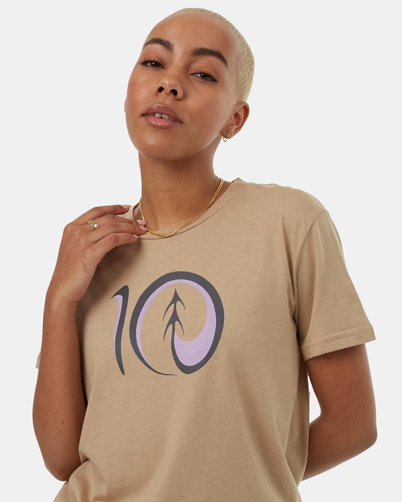 Artist Series Logo T-Shirt - Womens - Barley / Viola 4