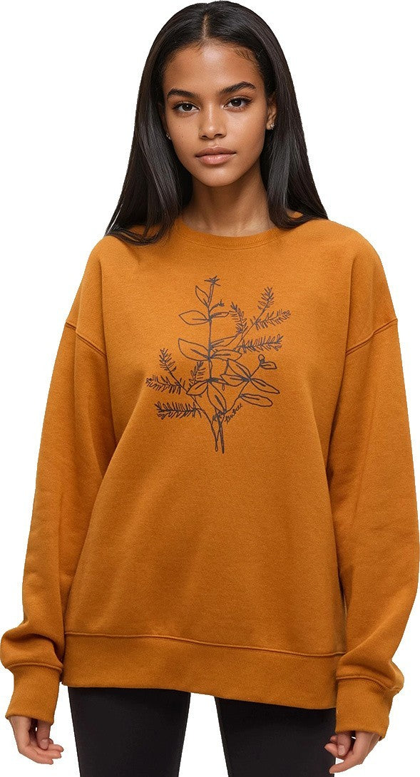 Autumn Flora Crew - Womens - burnt caramel / meteorite black 1