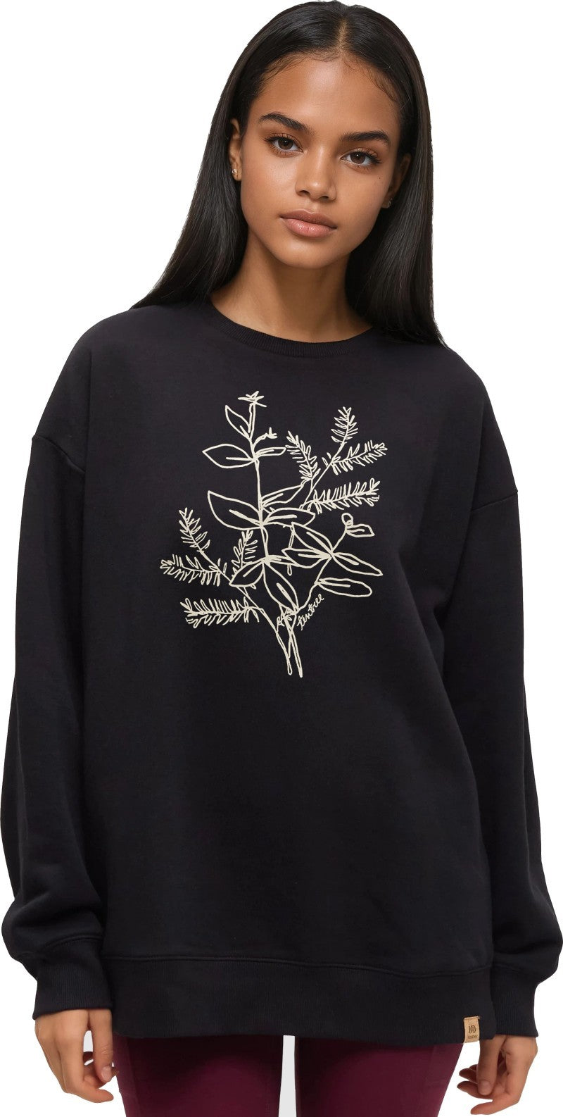 Autumn Flora Crew - Womens - meteorite black / pale oak 1