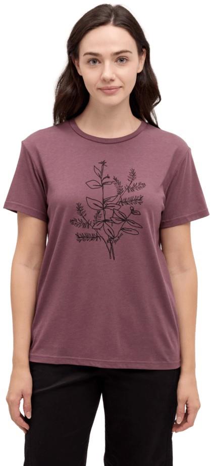 Autumn Flora T-Shirt - Womens - mauve stone / meteorite black 1