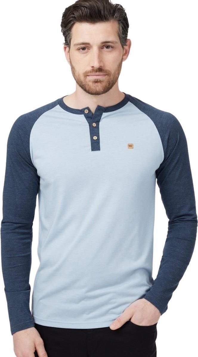 Baker Henley LS - Mens - blue fog heather / moonlit ocean heather 1