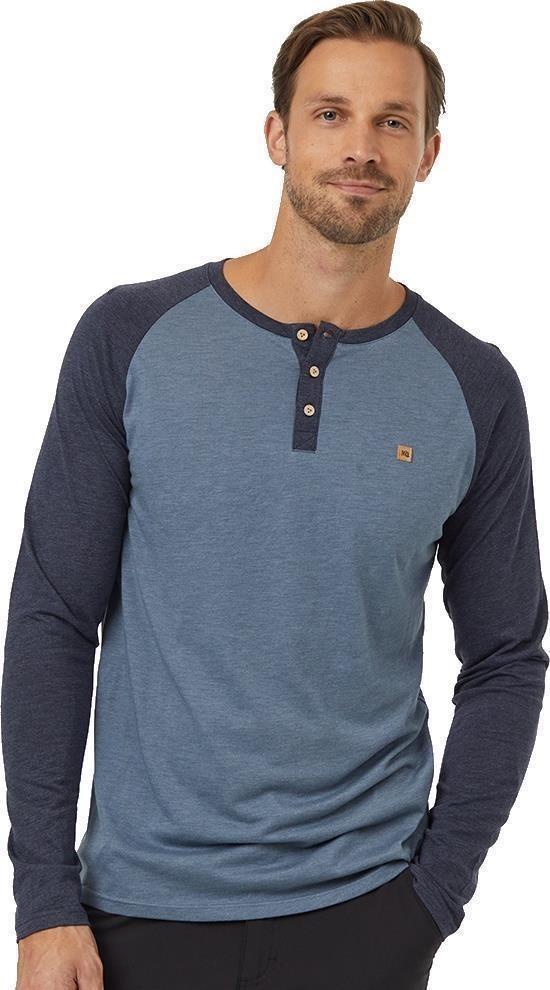 Baker Henley LS - Mens - blue mirage heather / midnight blue heather 1
