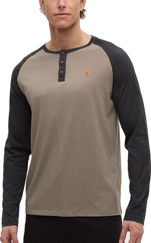 Baker Henley LS - Mens - clay heather / meteorite black heather 1