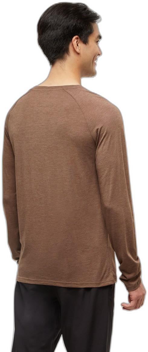 Baker Henley LS - Mens - clove heather / white 1