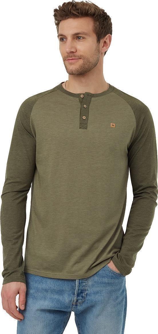 Baker Henley LS - Mens - deep lichen green heather / olive night green heat 1