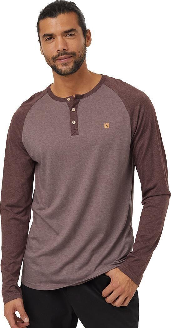 Baker Henley LS - Mens - elkwood heather / deep mahogany heather 1