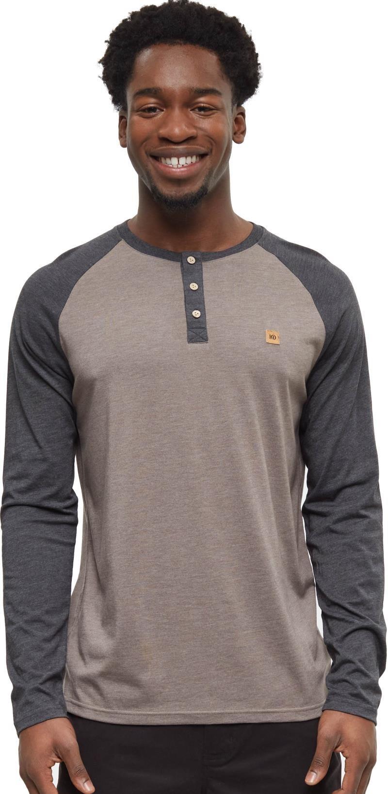 Baker Henley LS - Mens - falcon heather / meteorite black heather 1