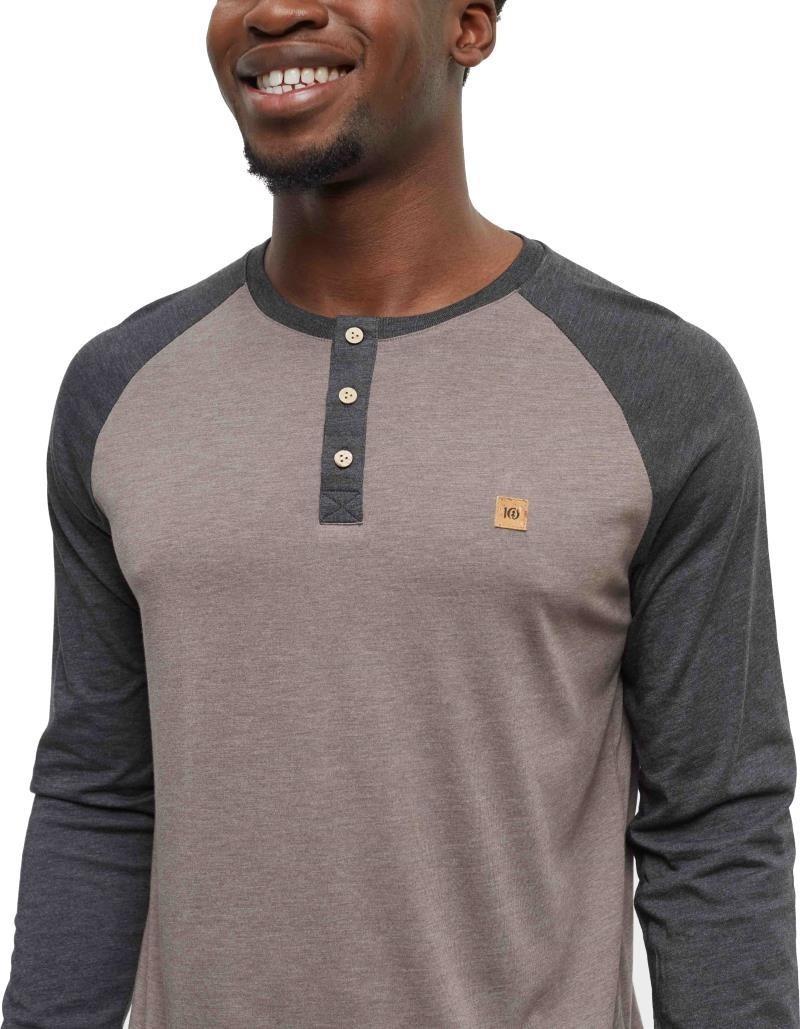 Baker Henley LS - Mens - falcon heather / meteorite black heather 1