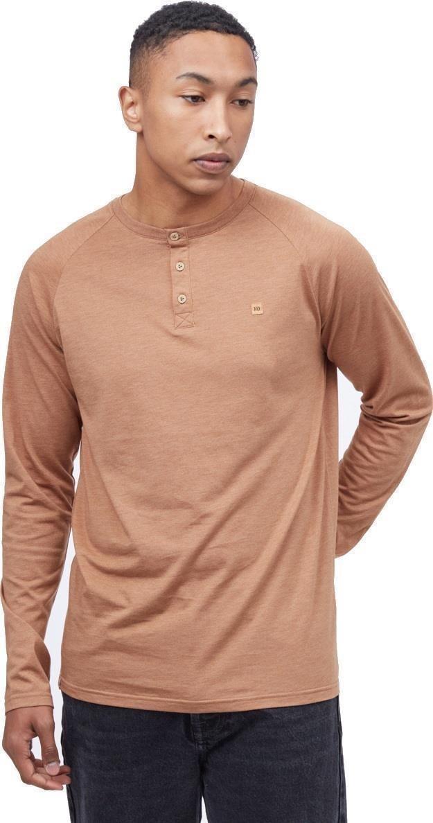 Baker Henley LS - Mens - foxtrot brown heather 1