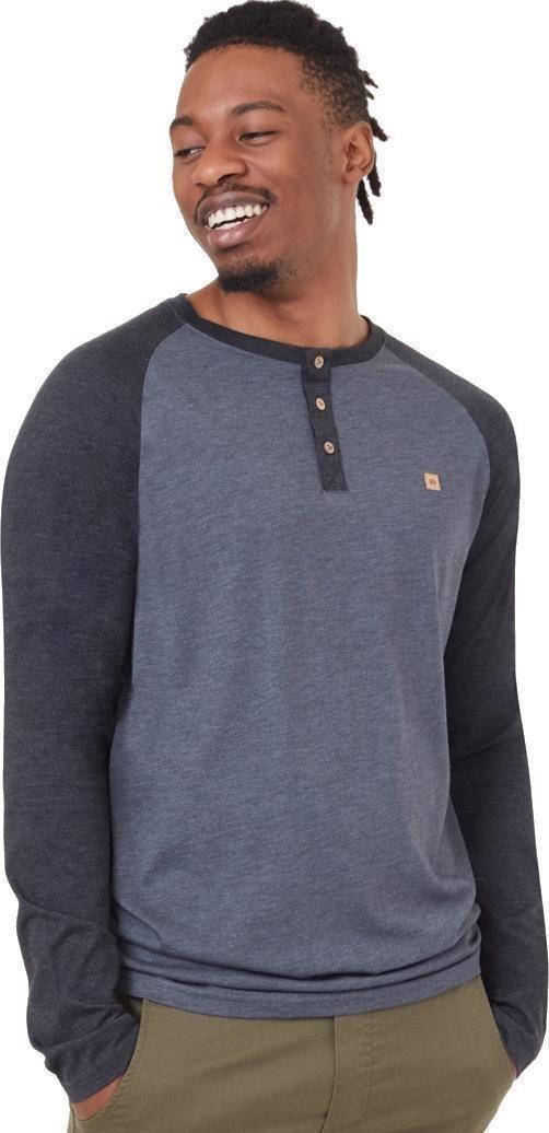 Baker Henley LS - Mens - gargoyle grey heather / meteorite black heather 1