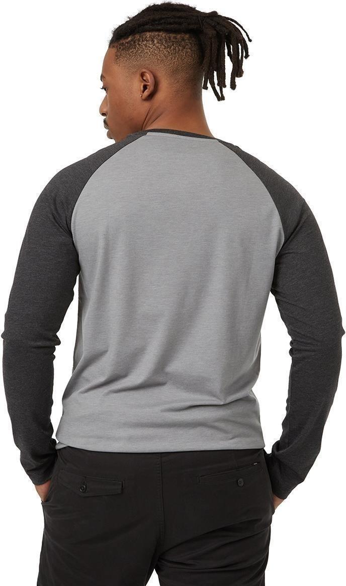 Baker Henley LS - Mens - grey heather / meteorite black heather 1