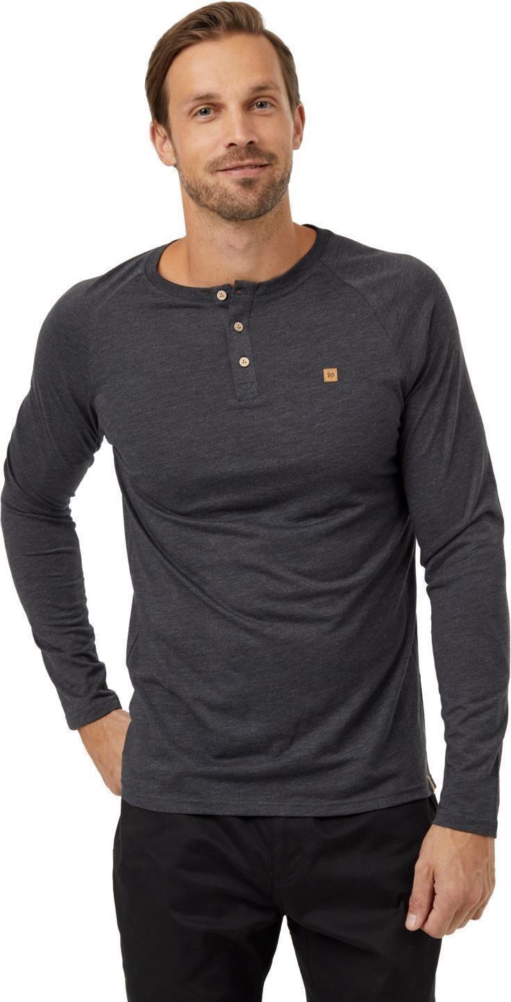 Baker Henley LS - Mens - meteorite black heather 1