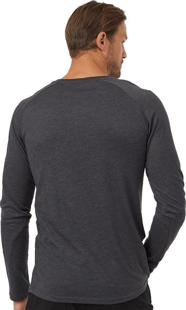 Baker Henley LS - Mens - meteorite black heather / white 1
