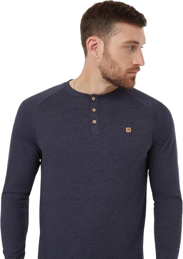 Baker Henley LS - Mens - midnight blue heather 1