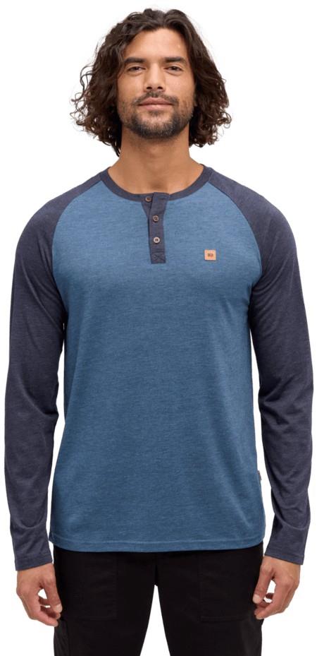 Baker Henley LS - Mens - midnight blue heather / blue horizon heather 1