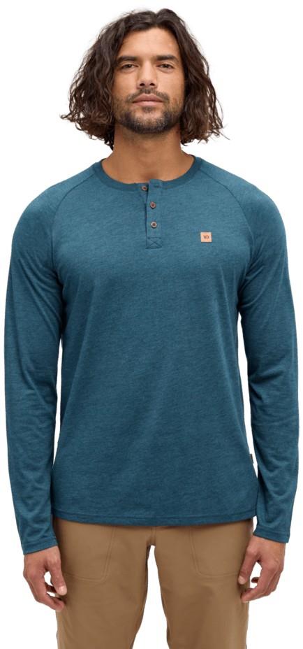 Baker Henley LS - Mens - pacific teal heather 1