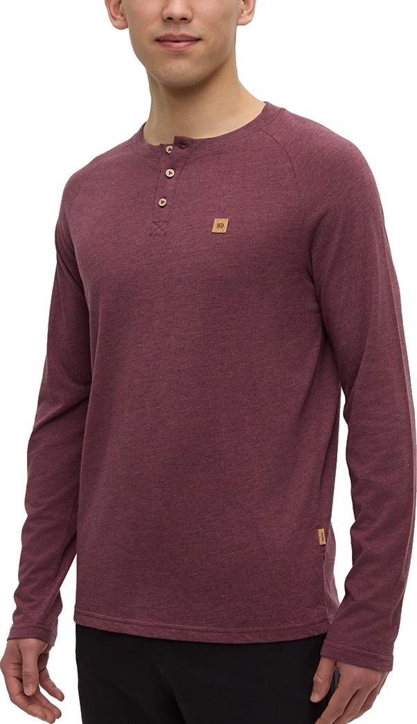 Baker Henley LS - Mens - rosewood fleck 1