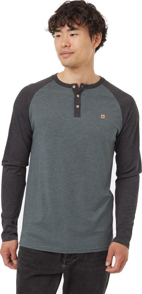 Baker Henley LS - Mens - urban green heather / meteorite black heather 1