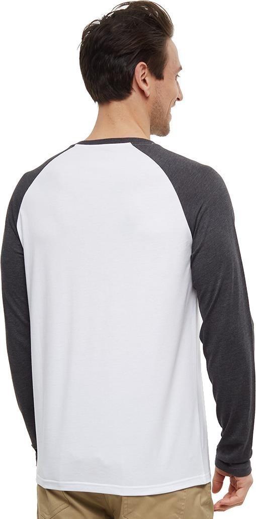 Baker Henley LS - Mens - white / meteorite black heather 1