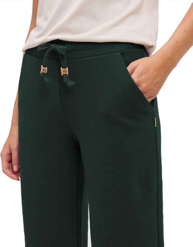 Bamone Wide Leg Sweatpants - Womens - dark forest green 1