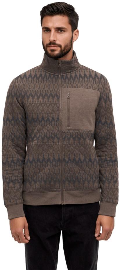 Begbie Full Zip - Mens - ashwood heather / plateau print 1