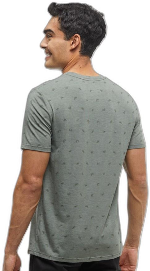 Bike Around Print T-Shirt - Mens - agave green heather / deep olive 1