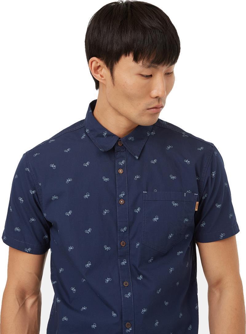 Bike Around SS Shirt - Mens - Dress Blue / Blue Fog 4