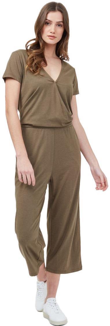 Blakely SS Knit Jumpsuit - Womens - olive night green 1