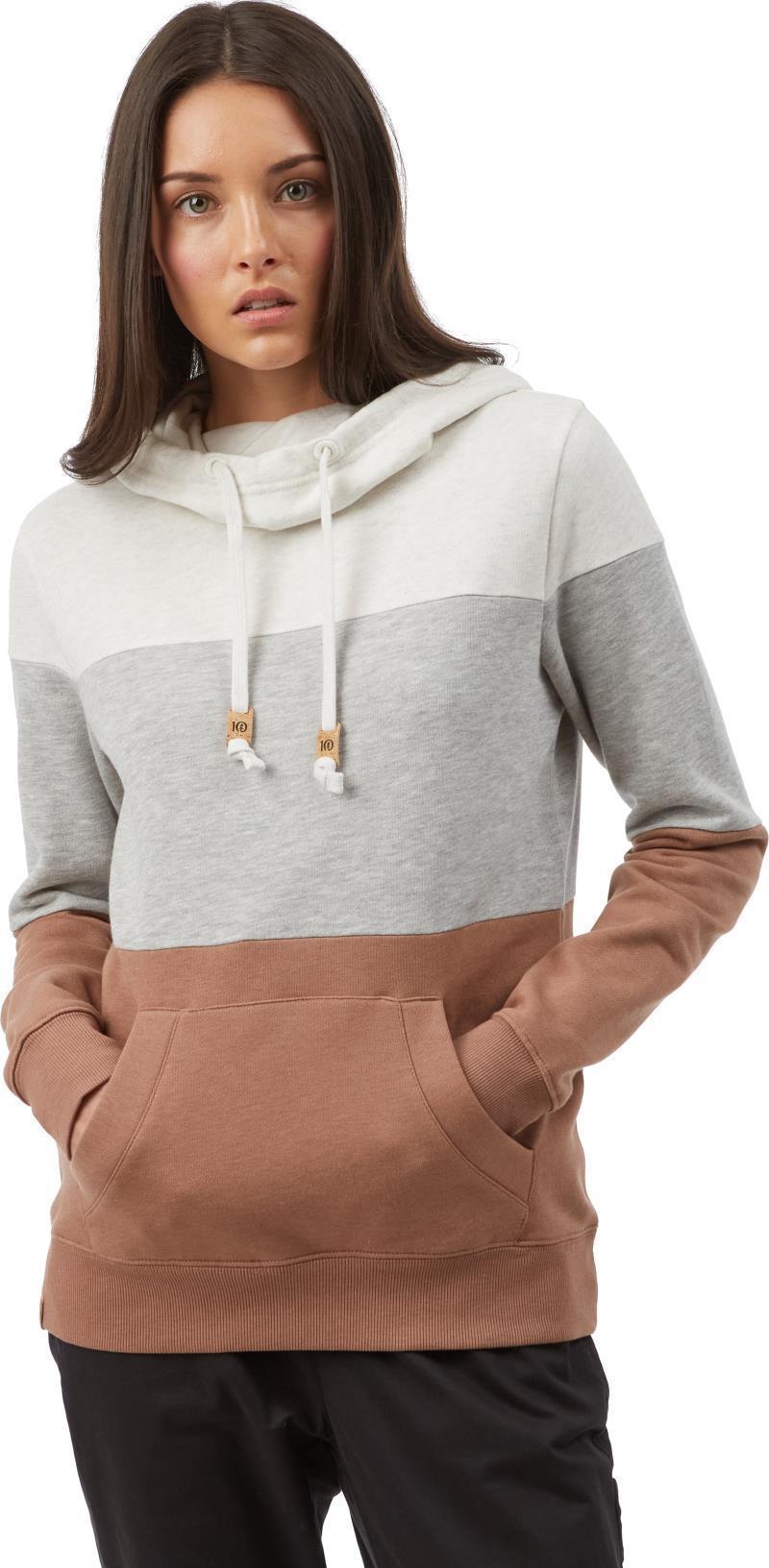 Blocked Banshee Hoodie - Womens - elm white heather / hi rise grey heather / mushroo 1