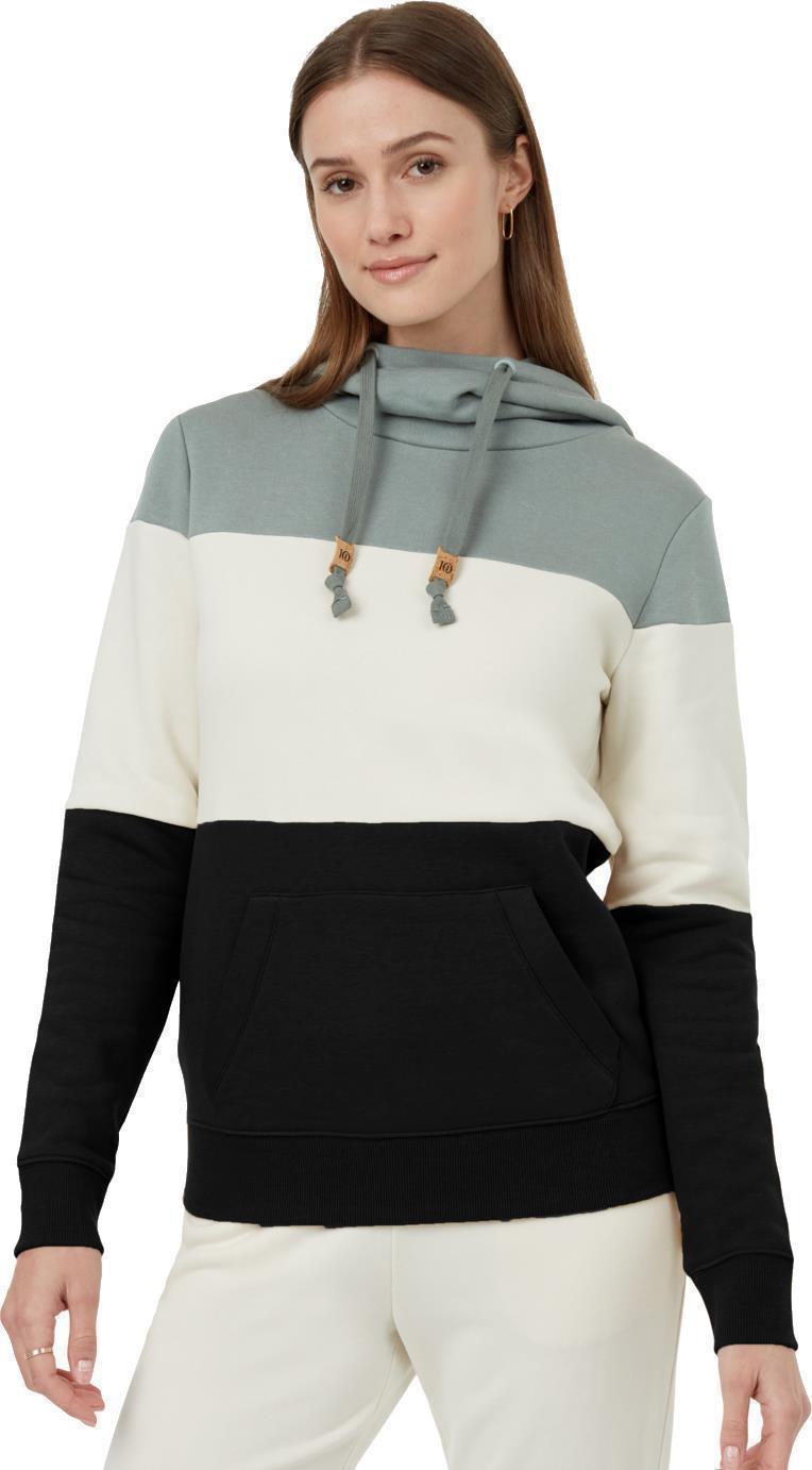 Blocked Banshee Hoodie - Womens - eucalyptus / undyed / meteorite black 1