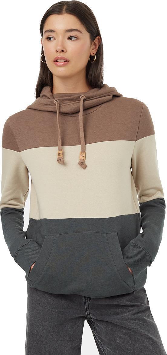 Blocked Banshee Hoodie - Womens - fossil / pale oak / urban green 1