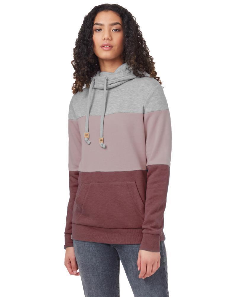 Blocked Banshee Hoodie - Womens - hi rise grey heather / orchid pink / apple butter 1