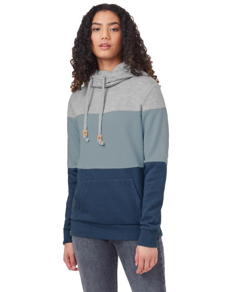 Blocked Banshee Hoodie - Womens - hi rise grey heather / storm blue / dress blue 1