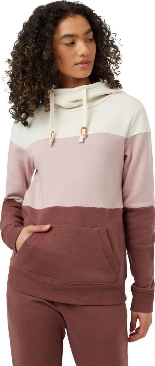 Blocked Banshee Hoodie - Womens - undyed / violet haze / mesa red 1